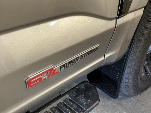 Truck Hardware Gatorback Black Anodized Ford Oval Mud Flaps - Rear Pair - Fits 2023-2026 Ford F-250/F-350 customer photo