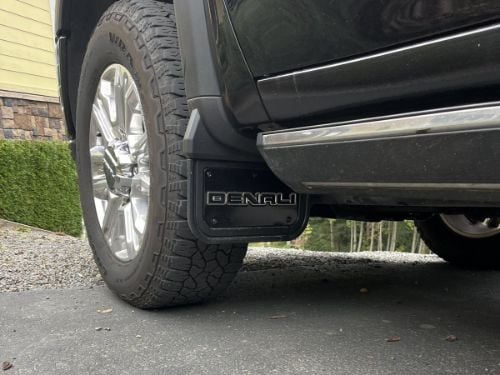 Truck Hardware Gatorback Black Wrap Denali Mud Flaps & Caps - Front Pair - Fits 2020-2026 GMC Sierra 2500/3500HD customer photo