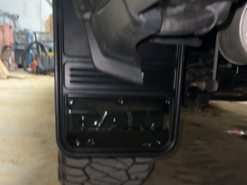 Truck Hardware Gatorback Gunmetal RAM Text Mud Flaps - Set of 4 - Fits 2019-2026 RAM 1500 customer photo