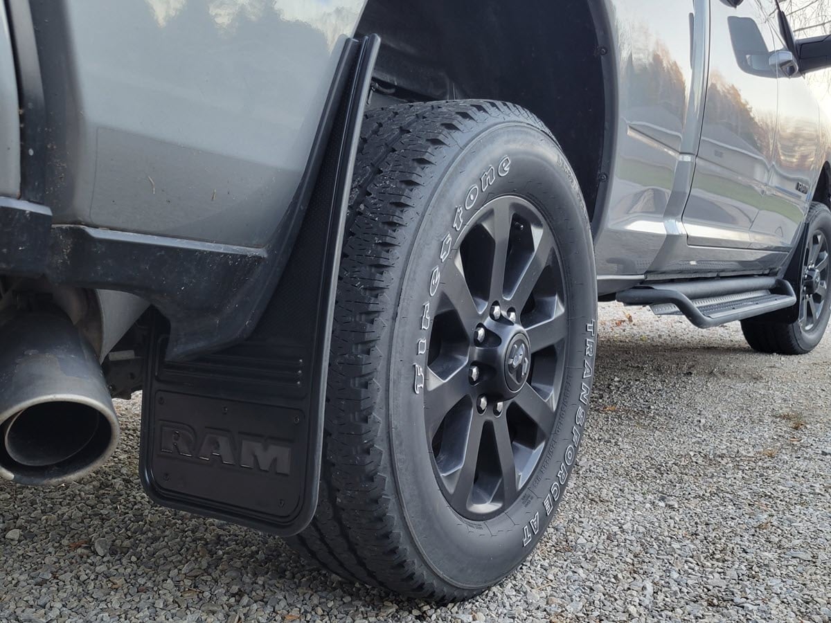 Truck Hardware Gatorback Anodized RAM Text Mud Flaps - Set of 4