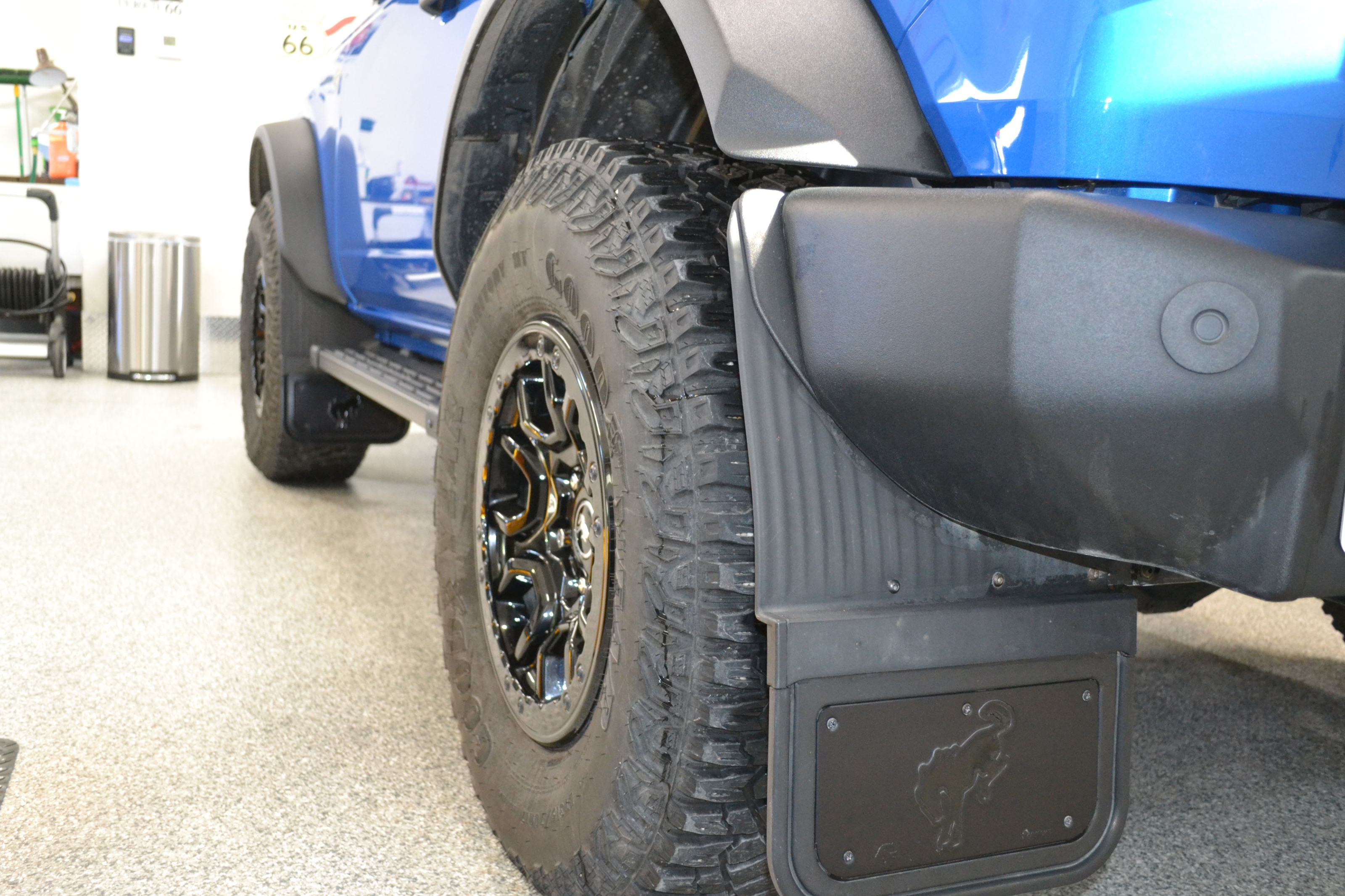 Truck Hardware Gatorback Anodized Bucking Bronco Mud Flaps - Front