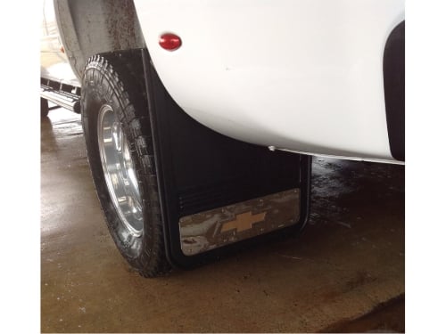 Truck Hardware Gatorback Gold Bowtie Dually Mud Flaps - Set of 4 - Fits 2015-2019 Chevy Silverado 3500HD customer photo