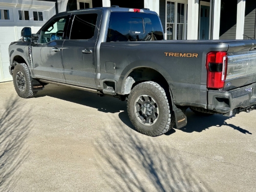 Truck Hardware Gatorback Black Anodized Tremor Offset Mud Flaps - Set of 4 - Fits 2023-2026 Ford F-250/F-350 customer photo