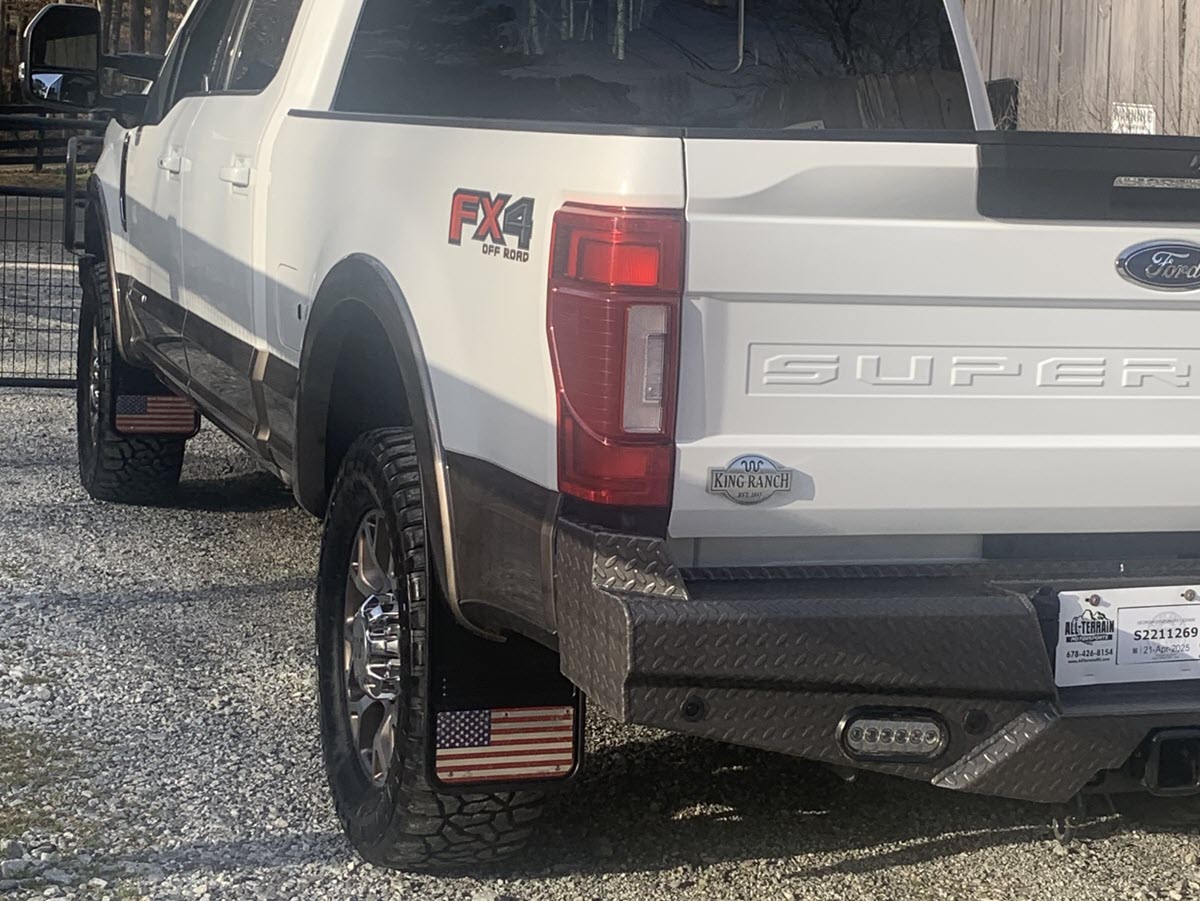 Truck Hardware Gatorback American Flag Mud Flaps - Set of 4 - Fits