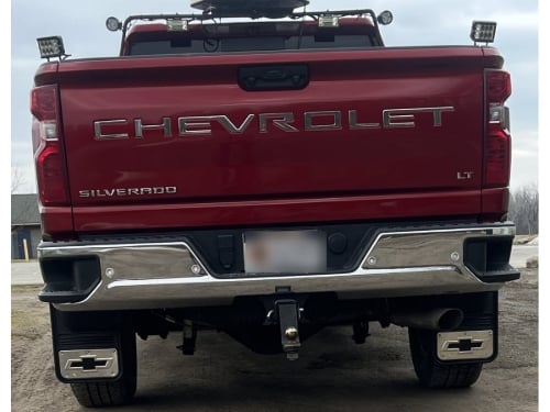 Truck Hardware Gatorback Black Bowtie Logo Mud Flaps - Set of 4 - Fits 2020-2026 Chevy Silverado 2500/3500HD customer photo
