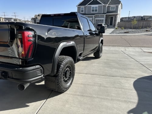 Truck Hardware Gatorback Black Plate Mud Flaps - Set of 4 - 2024-2026 GMC Sierra 2500/3500HD AT4X customer photo