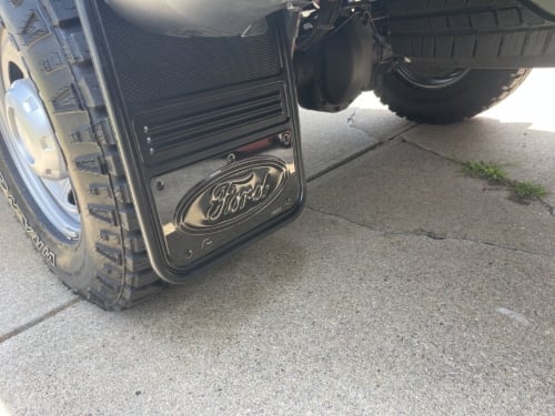 Truck Hardware Gatorback Gunmetal Ford Oval Mud Flaps - Set of 4 - Fits 2023-2026 Ford F-250/F-350 customer photo
