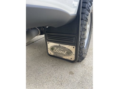 Truck Hardware Gatorback Gunmetal Ford Oval Mud Flaps - Set of 4 - Fits 2023-2026 Ford F-250/F-350 customer photo