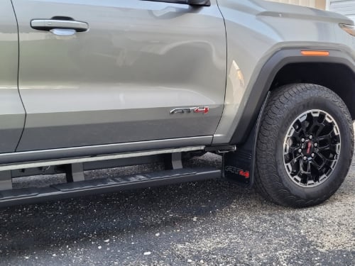 Truck Hardware Gatorback Black Wrap AT4 Mud Flaps - Set of 4 - 2023-2026 GMC Canyon customer photo