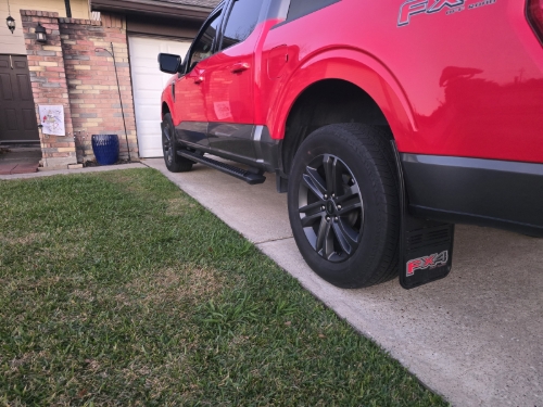 Truck Hardware Gatorback Black Plate Mud Flaps - Set of 4 - Fits 2021-2026 Ford F-150 customer photo