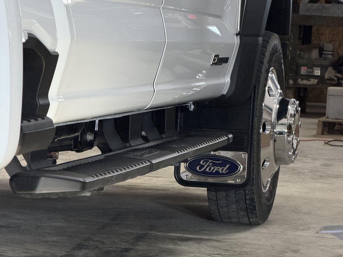 Truck Hardware Gatorback Blue Ford Oval Mud Flaps - Set of 4