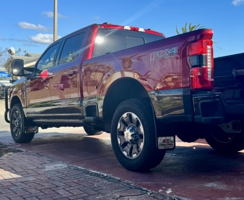 Truck Hardware Gatorback 6.7L Power Stroke Mud Flaps - Set of 4 - Fits 2023-2026 Ford F-250/F-350 customer photo