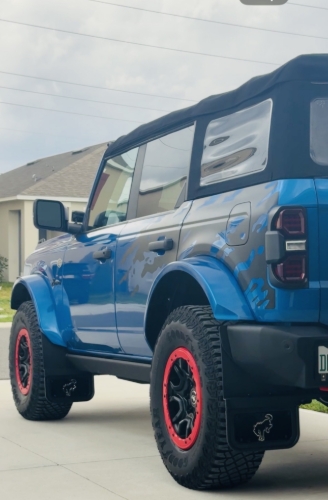 Truck Hardware Gatorback Bucking Bronco Mud Flaps - Front Pair - Fits 2021-2026 Ford Bronco customer photo