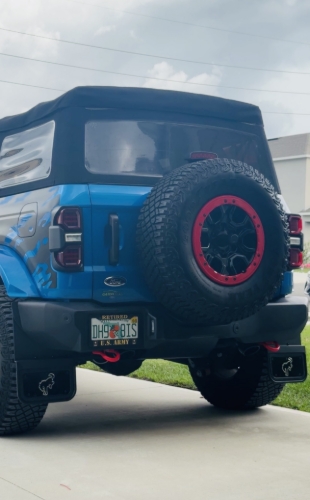 Truck Hardware Gatorback Bucking Bronco Mud Flaps - Front Pair - Fits 2021-2026 Ford Bronco customer photo