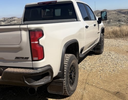 Truck Hardware Gatorback Black Plate Mud Flaps - Set of 4 - Fits 2024-2026 Chevy Silverado 2500/3500HD ZR2 customer photo