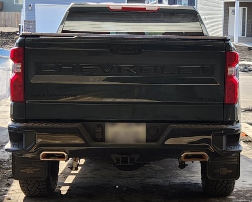 Truck Hardware Gatorback Anodized Bowtie Mud Flaps - Rear Pair - Fits 2019-2026 Chevy Silverado 1500 customer photo