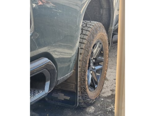 Truck Hardware Gatorback Anodized Bowtie Mud Flaps - Rear Pair - Fits 2019-2026 Chevy Silverado 1500 customer photo