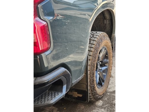 Truck Hardware Gatorback Anodized Bowtie Mud Flaps - Rear Pair - Fits 2019-2026 Chevy Silverado 1500 customer photo