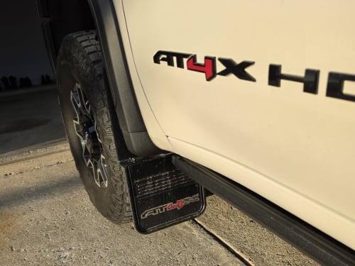 Truck Hardware Gatorback Black Wrap AT4X Mud Flaps - Set of 4 - 2024-2026 GMC Sierra 2500/3500HD AT4X customer photo