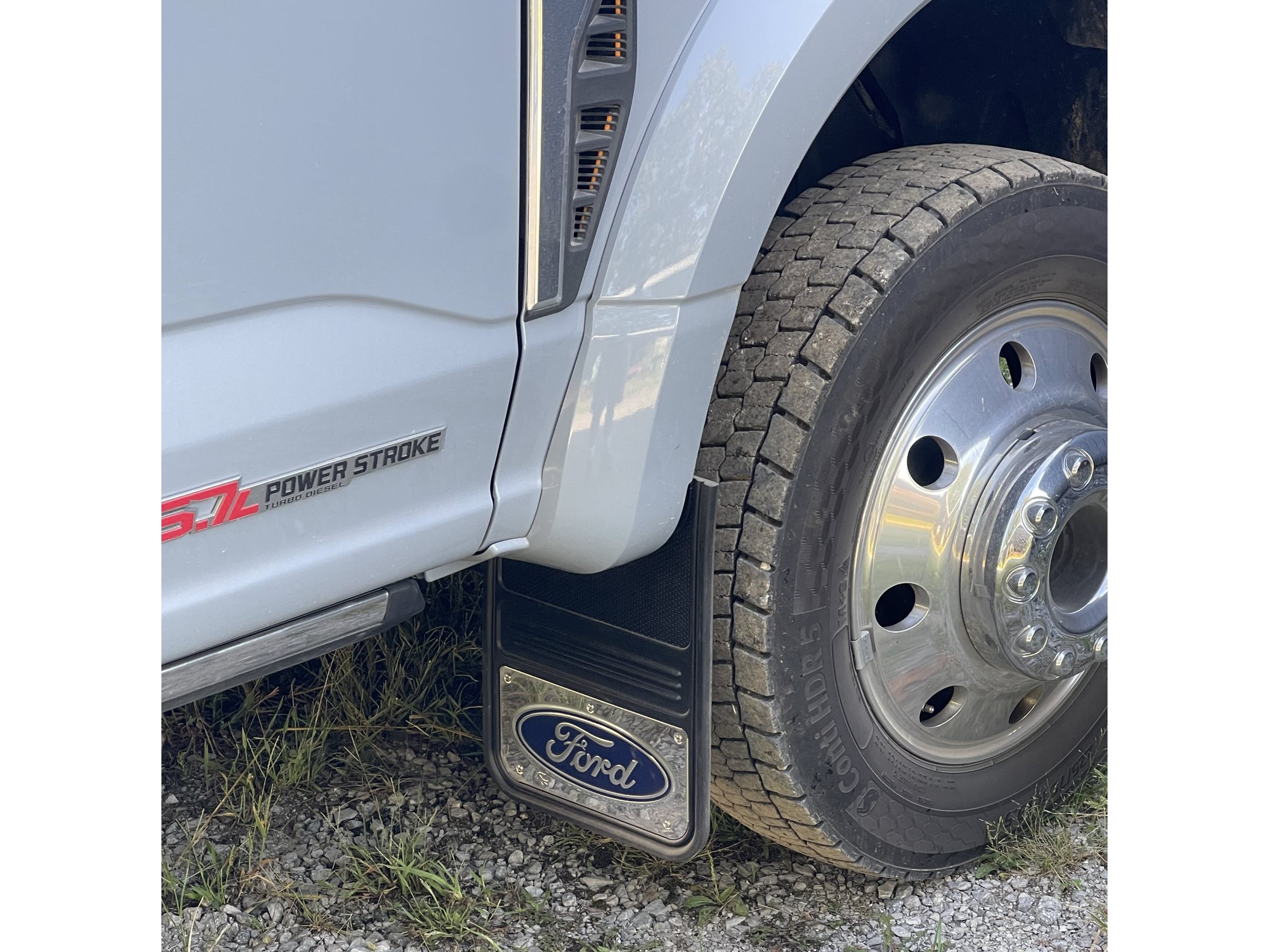 Truck Hardware Gatorback Blue Ford Oval Mud Flaps - Set of 4