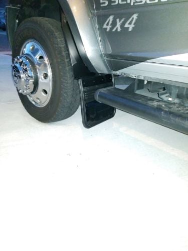 Truck Hardware Universal 14" Mud Flap Brackets - 1.5" Kickback - Anodized Aluminum customer photo