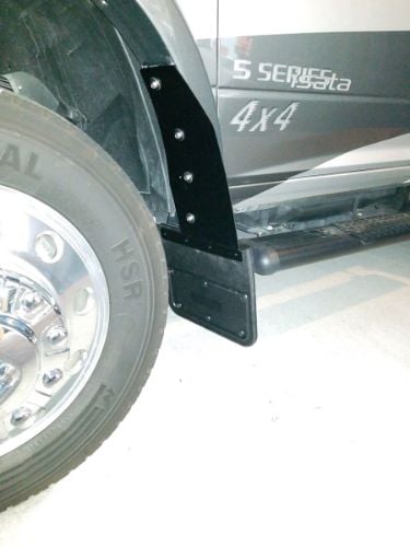 Truck Hardware Universal 14" Mud Flap Brackets - 1.5" Kickback - Anodized Aluminum customer photo