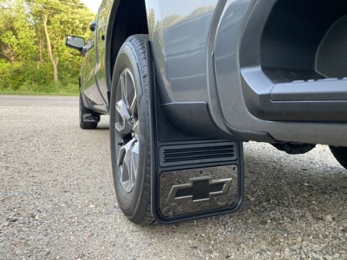 Truck Hardware Gatorback Gunmetal Bowtie Mud Flaps - Set of 4 - Fits 2019-2026 Chevy Silverado 1500 customer photo