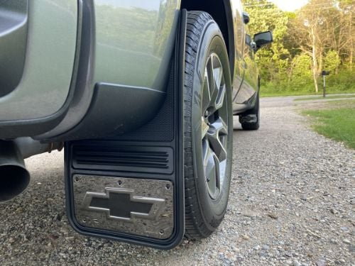 Truck Hardware Gatorback Gunmetal Bowtie Mud Flaps - Set of 4 - Fits 2019-2026 Chevy Silverado 1500 customer photo