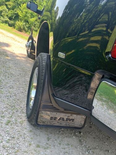 Truck Hardware Gatorback Gunmetal RAM Text Mud Flaps - Front Pair - Fits 2009-2018 RAM 1500 & 2010-2026 RAM 2500/3500 customer photo