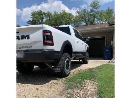Truck Hardware Gatorback Black Wrap RAM Text Mud Flaps - Rear Pair - Fits 2019-2026 RAM 2500/3500 customer photo