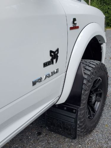 Truck Hardware Gatorback 14"x18" Gunmetal RAM Text Mud Flaps - Brackets Required customer photo