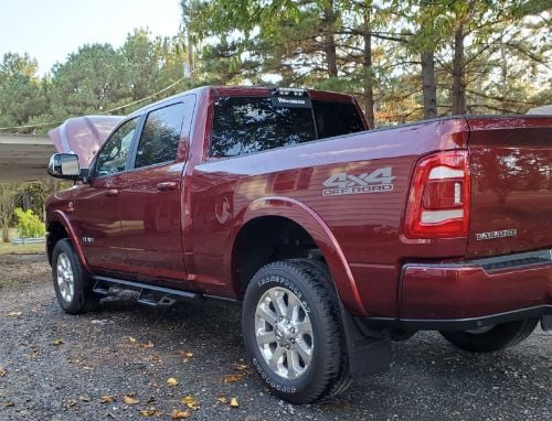 Truck Hardware Gatorback Black Plate Mud Flaps - Rear Pair - Fits 2019-2026 RAM 2500/3500 customer photo