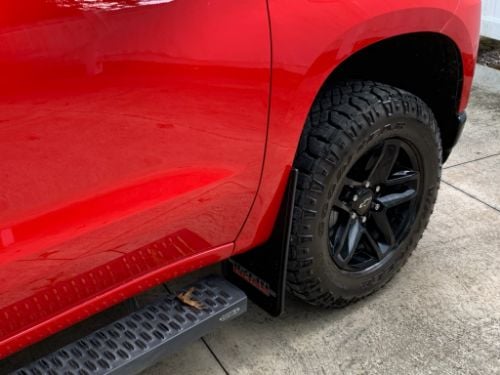 Truck Hardware Gatorback Black Wrap Trail Boss Mud Flaps - Set of 4 - Fits 2019-2026 Chevy Silverado 1500 customer photo