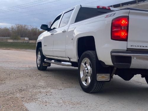 Truck Hardware Gatorback 12"x23" Gold Bowtie Mud Flaps customer photo