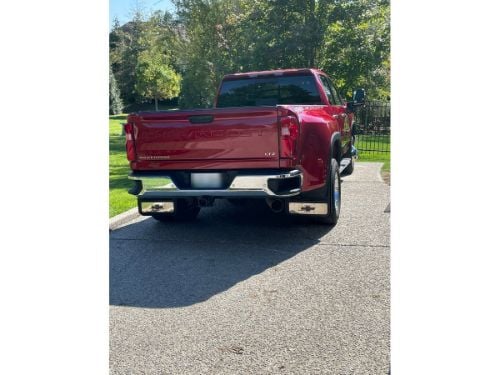 Truck Hardware Gatorback Black Bowtie Dually Mud Flaps - Rear Pair - Fits 2020-2026 Chevy Silverado 3500HD customer photo