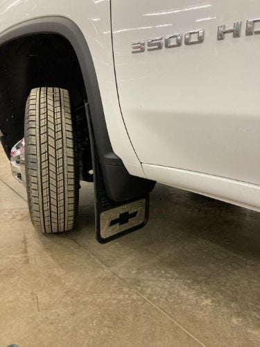 Truck Hardware Gatorback Black Bowtie Dually Mud Flaps - Set of 4 - Fits 2020-2026 Chevy Silverado 3500HD customer photo