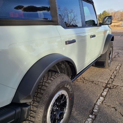 Truck Hardware Gatorback Black Plate Mud Flaps - Set of 4 - Fits 2021-2026 Ford Bronco customer photo