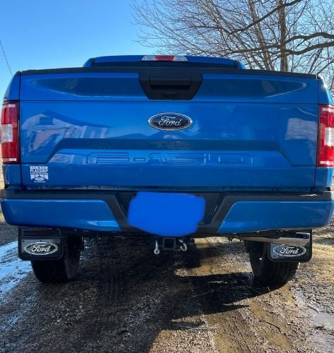 Truck Hardware Gatorback Black Wrap Ford Oval Mud Flaps - Set of 4 - Fits 2015-2020 Ford F-150 customer photo