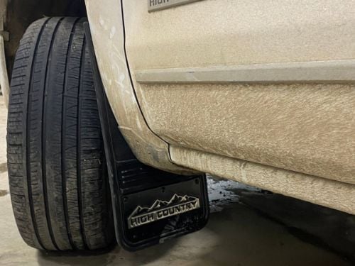 Truck Hardware Gatorback Black Wrap High Country Dually Mud Flaps - Set of 4 - Fits 2015-2019 Chevy Silverado 3500HD customer photo