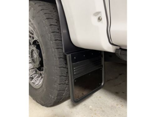 Truck Hardware Universal 12" Mud Flap Brackets - 1" Kickback - Anodized Aluminum customer photo