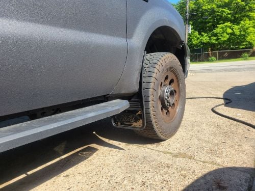 Truck Hardware Gatorback Gunmetal Ford Oval Mud Flaps - Set of 4 - Fits 2015-2020 Ford F-150 customer photo